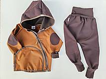 Detské oblečenie - Softshellky "brown" - 16492962_