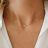 Náhrdelníky - Minimalistický náhrdelník s perličkami (gold filled) - 16492068_