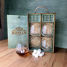 Nádoby - Personalizované Poháre na Whisky Set Specials – 4 Poháre, Kamene - 16492268_