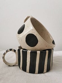 Nádoby - Šálka capuccino čierna  - 16492134_