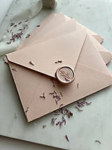 Papiernictvo - Obálky na svadobné oznámenia ručne robené ružové C6 (200g) - 16493081_