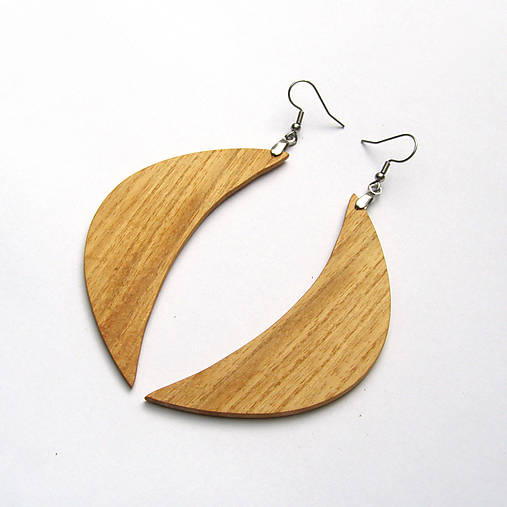 Náušnice - Drevené náušnice visiace - jaseňové - 16493650_