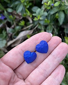 Náušnice - *Blue heart stones* - 16495803_