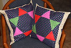 Úžitkový textil - Patchworková deka+vankúšiky"Hexagon" - 16494339_