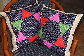 Úžitkový textil - Patchworková deka+vankúšiky"Hexagon" - 16494339_
