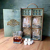 Nádoby - Personalizované Poháre na Whisky Set Sottile – 4 Poháre, Kamene - 16494477_