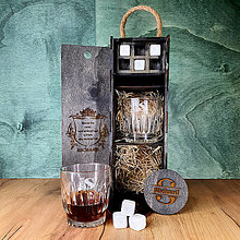 Nádoby - Set na Whisky/ Rum 2 Poháre + Kamene – Winchester - 16495219_