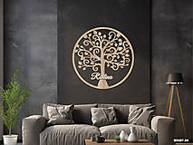 Iný materiál - Drevená dekorácia na stenu (Drevený Strom života Rodokmeň) 0451 - 16495961_