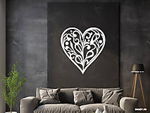 Iný materiál - Drevená dekorácia na stenu (srdce) 0456 - 16496012_
