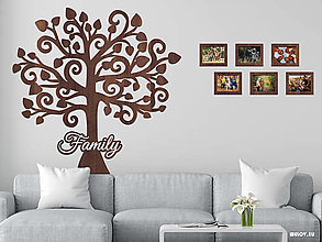 Iný materiál - Drevená dekorácia na stenu (strom) 0458 - 16496117_