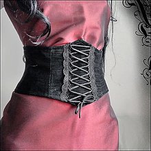 Opasky - Gotický textilný opasok - OP 70cm - 78cm - 16496963_