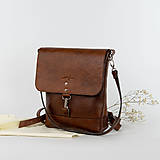 Batohy - Kožený batoh Lara (dollaro brown) - 16497359_