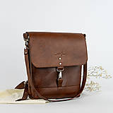 Batohy - Kožený batoh Lara (dollaro brown) - 16497363_