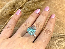 Prstene - Strieborný prsteň s tyrkysovo-fialovou andarou  - 16497641_