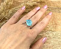 Prstene - Prsteň s bledomodrou andarou  - 16497948_