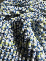 Detský textil - Ručně pletená žinylková deka pro miminko - melír - 16496980_