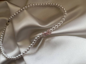 Náhrdelníky - mašličkový náhrdelník (náhrdelník s mašličkou) - 16498134_