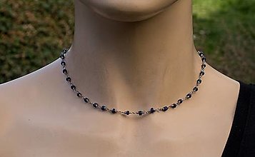 Náhrdelníky - Lapis lazuli – retiazkový  obojstranný náhrdelník, oceľ 316 L - 16498422_