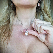 Náhrdelníky - Náhrdelník*baroková perla*oceľ - 16498156_