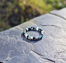 Prstene - Prsteň*modrý turmalín*rondelky*Ag - 16498302_