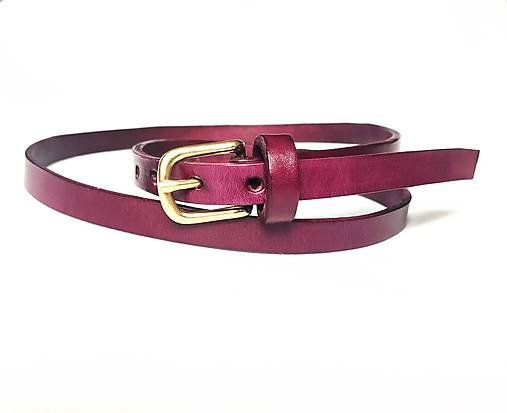 Opasky - Violet kožený opasek - 16496968_