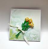 Papiernictvo - Pohľadnica ... kytica ruží (aj) k narodeninám II - 16499373_