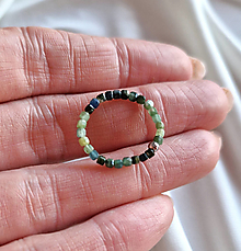 Prstene - Prsteň*zelený turmalín*kocky*ombré*Ag - 16499674_