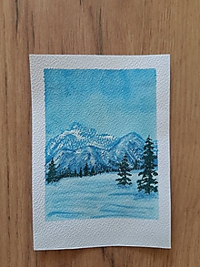 Papiernictvo - Pohľadnica Zima v horách - 16499895_