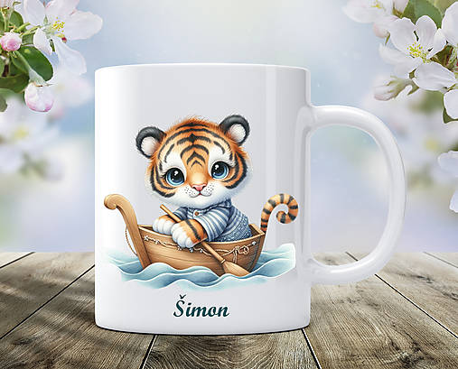 Nádoby - TIGER S ĽUBOVOĽNÝM MENOM - keramický hrnček - 16500831_