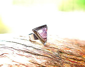 Prstene - Nerezový prsten.... " Pink triangle" - 16502425_