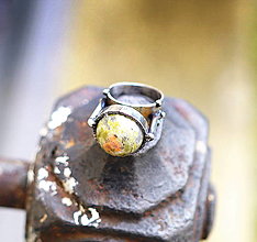 Prstene - Nerezový prsten... " Green Planet " - 16502442_