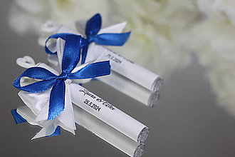 Darčeky pre svadobčanov - Kráľovsky modrá svadba Bublifuky pre svadobčanov - 16502659_