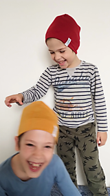 Detské čiapky - Jarná merino čiapka, detská - 16502614_