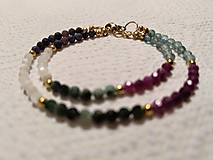 Náramky - Luxusný náramok rubín, smaragd, zafír... - 16503043_