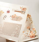 Papier - Nálepkový set - sticker book " Apricot Romance" - 16502030_