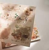 Papier - Nálepkový set - sticker book " Apricot Romance" - 16502032_