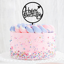 Dekorácie - Zápich na tortu - Happy birthday 4 - 16501574_