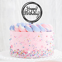 Dekorácie - Zápich na tortu - Happy birthday 5 - 16501575_