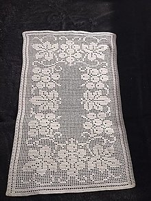 Úžitkový textil - Háčkovaný obrus - 16501153_