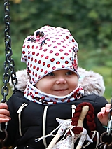 Detské čiapky - Úpletová čiapka Emma na bielej - 16505509_