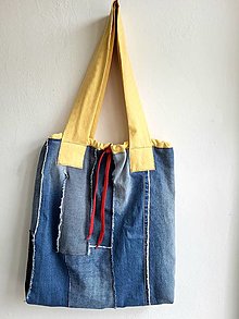 Veľké tašky - Recy-rifľová taška - 16503608_