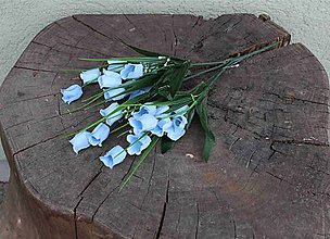 Iný materiál - Zvončeky modré v kytici 35cm - dekorácia - 16505251_