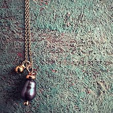 Náhrdelníky - Strieborný náhrdelník Black - PURITY - 16504185_