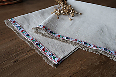 Úžitkový textil - Obrúsok ľanový na chlebík - 16504188_