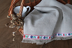 Úžitkový textil - Obrúsok ľanový na chlebík - 16504189_