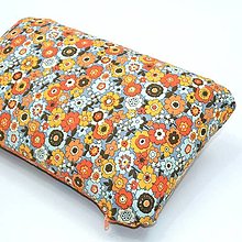 Úžitkový textil - Farebné kvety - obliečka na cestovný vankúš - 16503245_