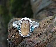 Prstene - Imperial topás a modré diamantíky - 16504505_
