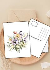 Papiernictvo - Pohľadnica " poteš sa kvetmi " - 16503387_