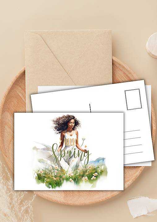 Papiernictvo - Pohľadnica " Hello Spring " - 16503393_