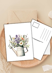 Papiernictvo - Pohľadnica " krhlička kvetov " - 16503385_